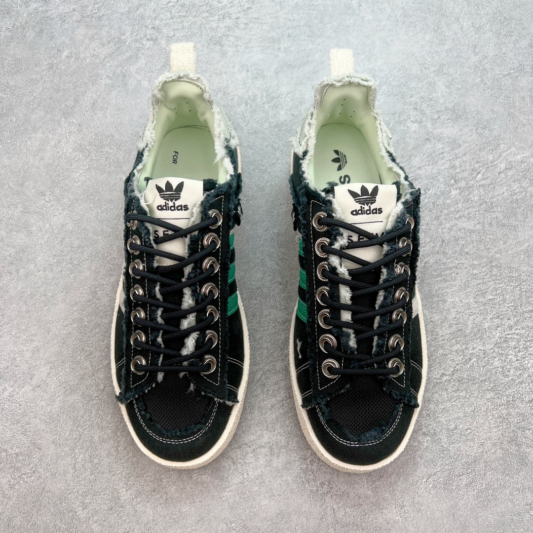  Song For The Mute  X Adidas Originals Campus 00s 80s PU 低筒 纺织 复古板鞋 德训休闲鞋 男鞋女鞋 黑色 ID4791 