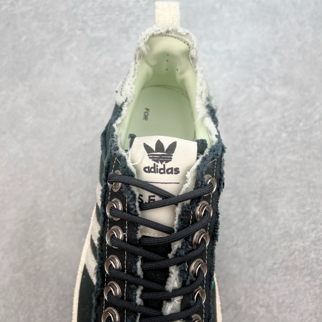  Song For The Mute  X Adidas Originals Campus 00s 80s PU 低筒 纺织 复古板鞋 德训休闲鞋 男鞋女鞋 黑色 ID4791 