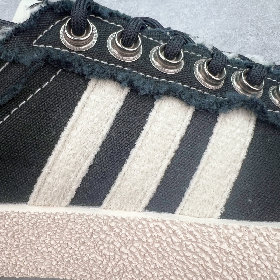  Song For The Mute  X Adidas Originals Campus 00s 80s PU 低筒 纺织 复古板鞋 德训休闲鞋 男鞋女鞋 黑色 ID4791 