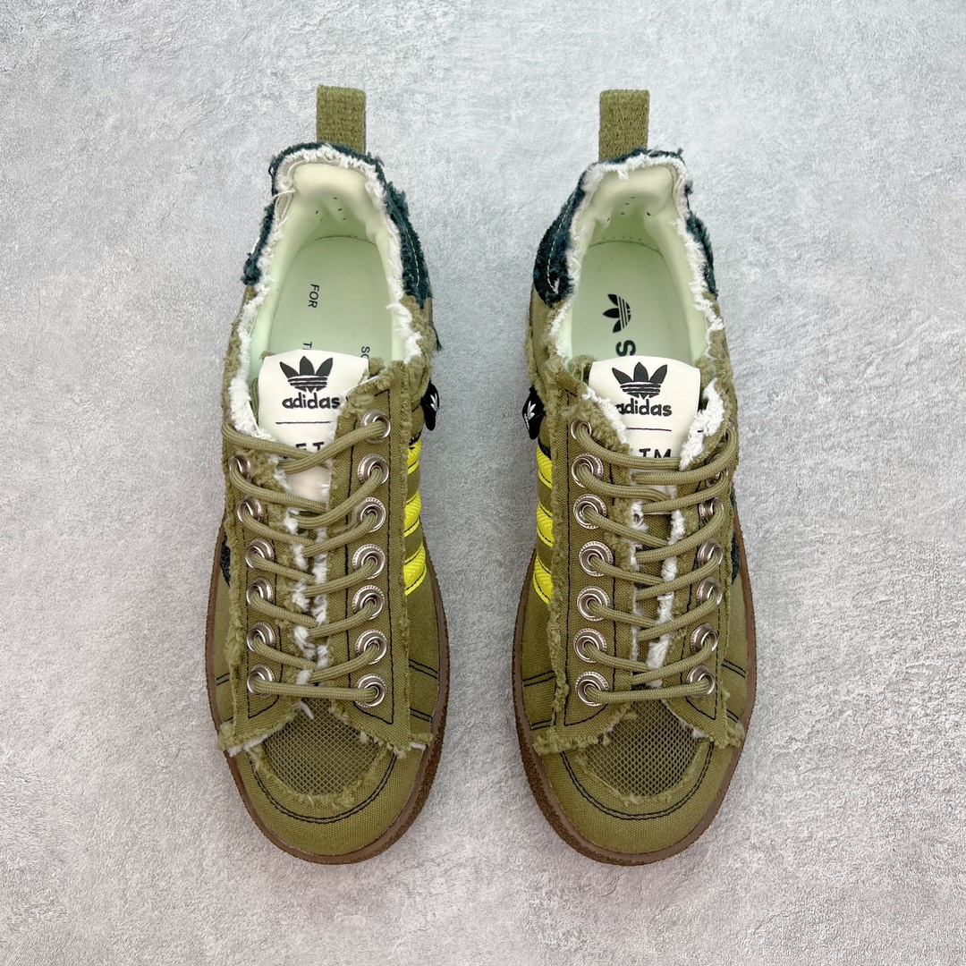  Song For The Mute  X Adidas Originals Campus 00s 80s PU 低筒 纺织 复古板鞋 德训休闲鞋 男鞋女鞋 军绿ID4792 