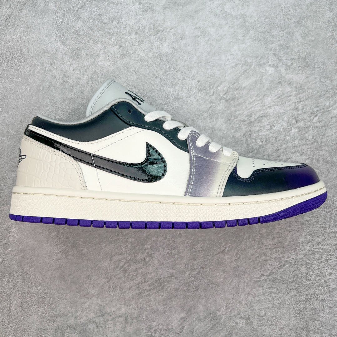  Air Jordan AJ1 Low  低筒  复古防滑 板鞋休闲 篮球鞋  波鞋 女款 白黑紫 HF5759-101