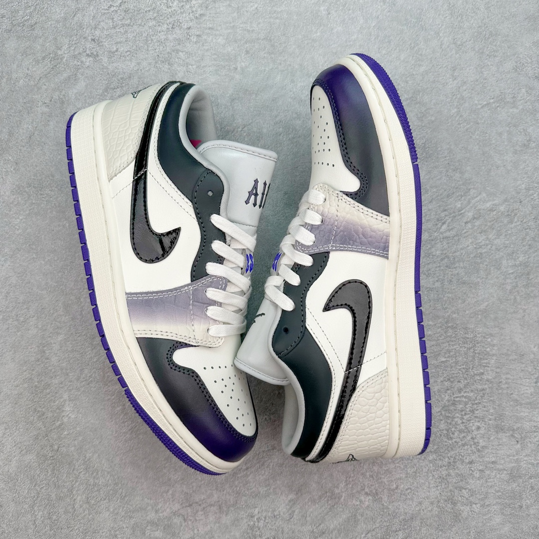  Air Jordan AJ1 Low  低筒  复古防滑 板鞋休闲 篮球鞋  波鞋 女款 白黑紫 HF5759-101