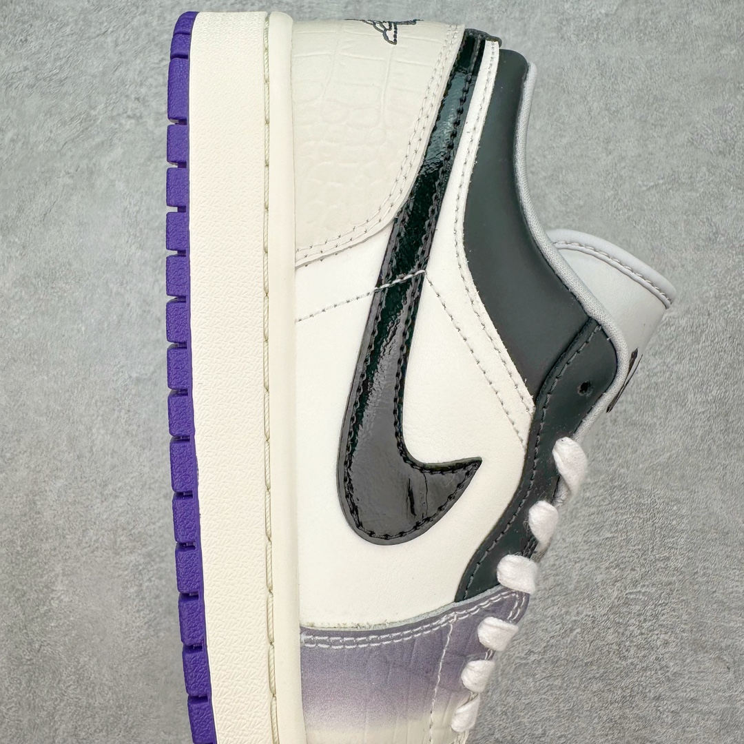  Air Jordan AJ1 Low  低筒  复古防滑 板鞋休闲 篮球鞋  波鞋 女款 白黑紫 HF5759-101