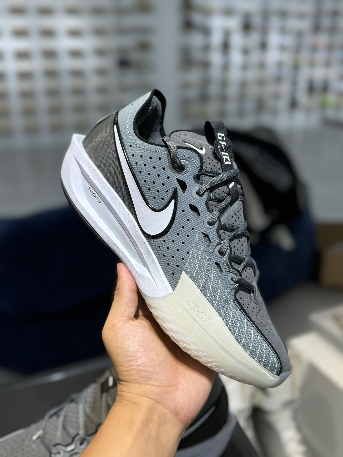 超临界版本 ZOOM GT Cut 3  中筒  篮球鞋 球鞋 实战鞋 全掌气垫 后卫精英 TPU抗扭 男鞋 波鞋  深灰 DV2913-002