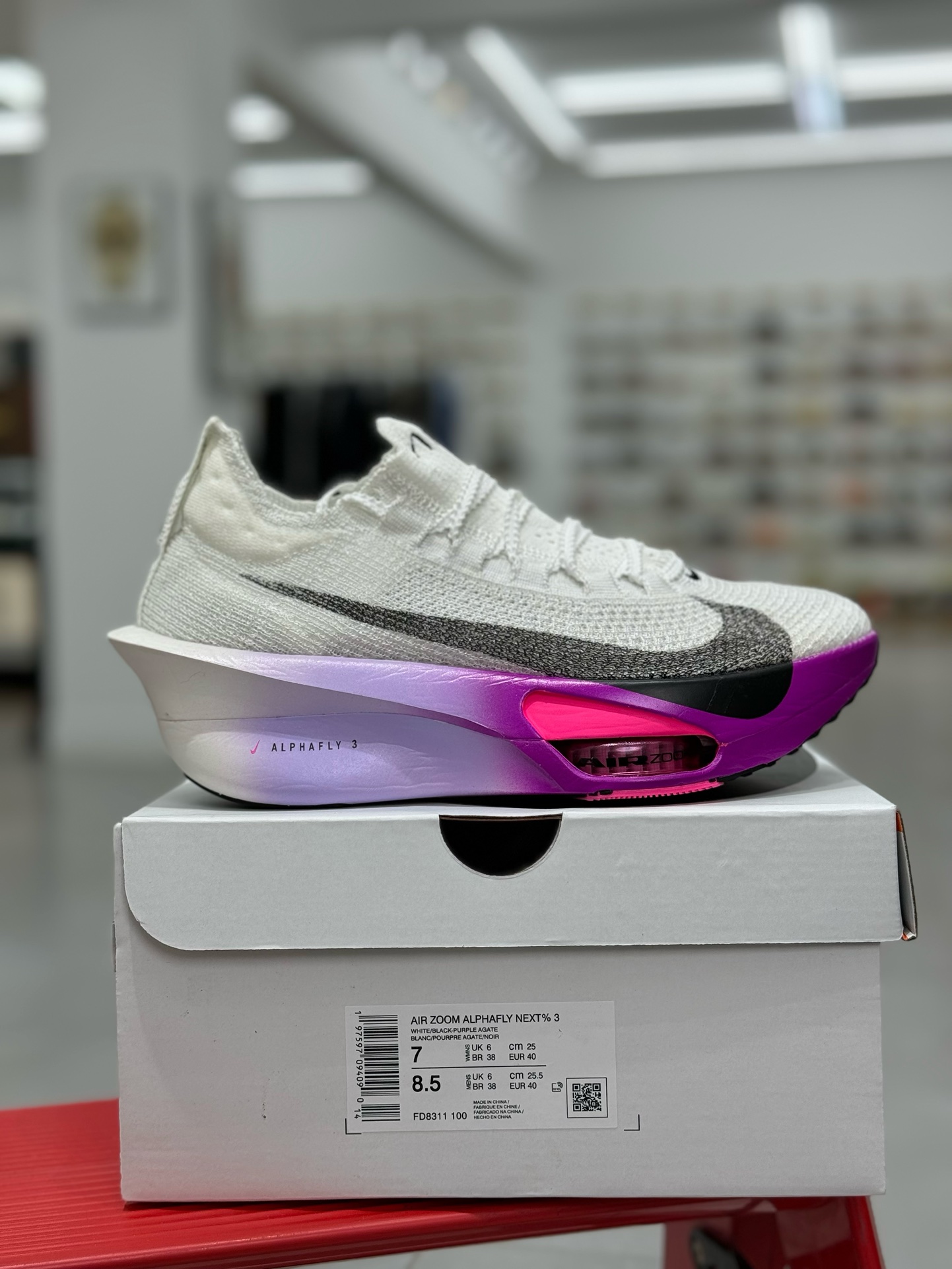  Air Zoom Alphafly NEXT% 3  Blueprint 低筒 减震防滑 马拉松 气垫运动鞋 跑步鞋 男鞋 女鞋 波鞋 玫红渐变 FD8311-100 