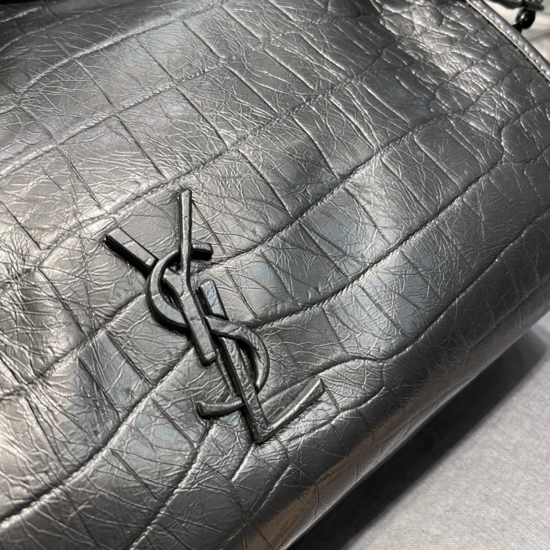  SAINT LAURENT 圣罗兰 YSL Niki  织物通勤 流浪包斜挎包 单肩包 小号/中号/大号 黑色尼龙 776611-FACKH-1000 757146-FACKH-1000 