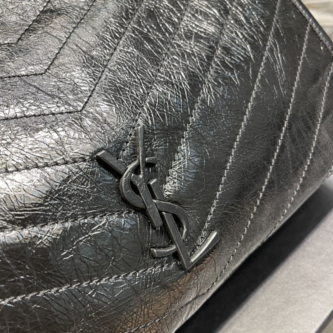  SAINT LAURENT 圣罗兰 YSL Niki  织物通勤 流浪包斜挎包 单肩包 小号/中号/大号 黑色尼龙 776611-FACKH-1000 757146-FACKH-1000 