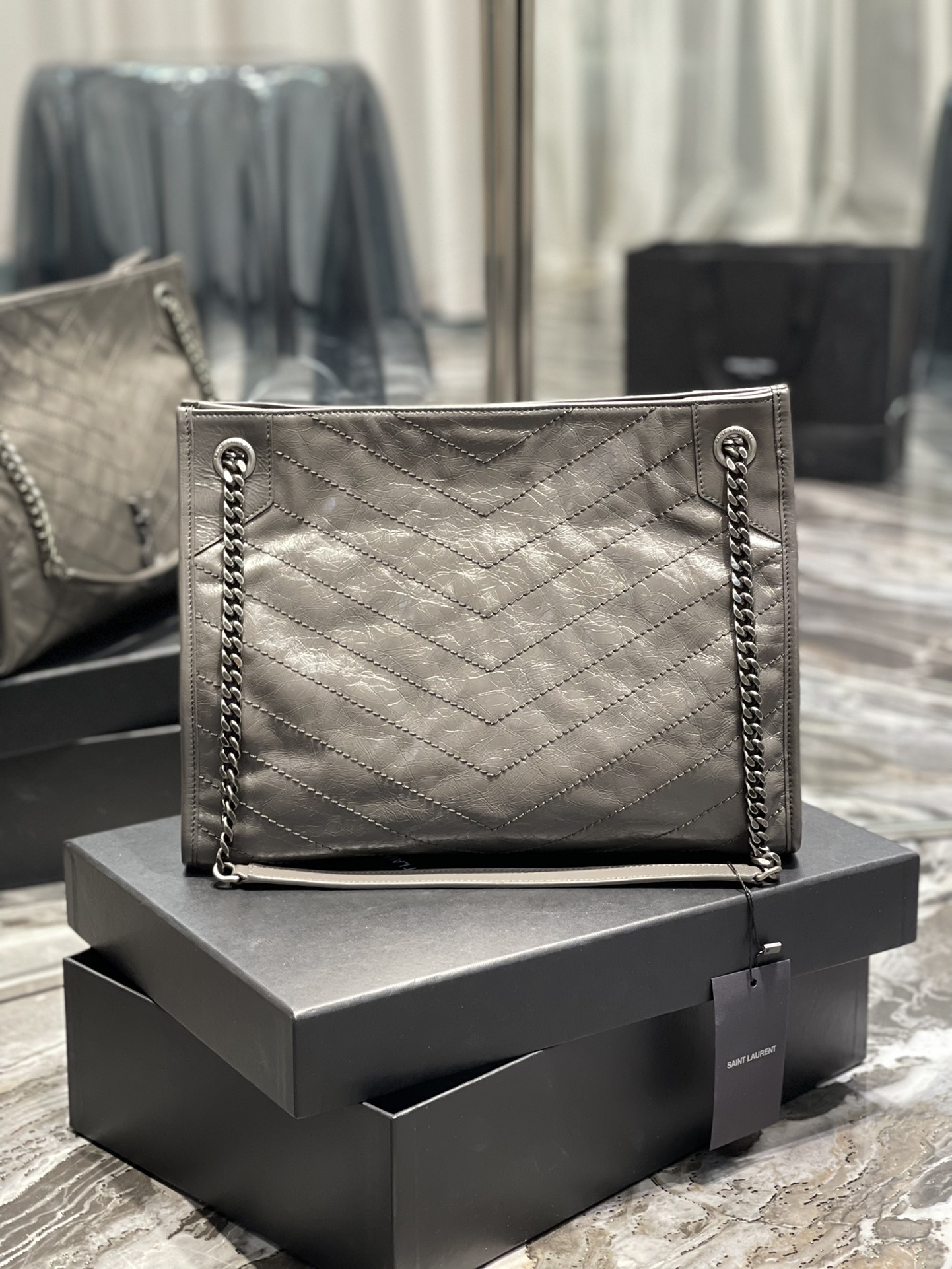 （七色）SAINT LAURENT 圣罗兰 YSL Niki 托特包TOTE 斜挎包 单肩包  购物袋 591226/589951/577999/577998/