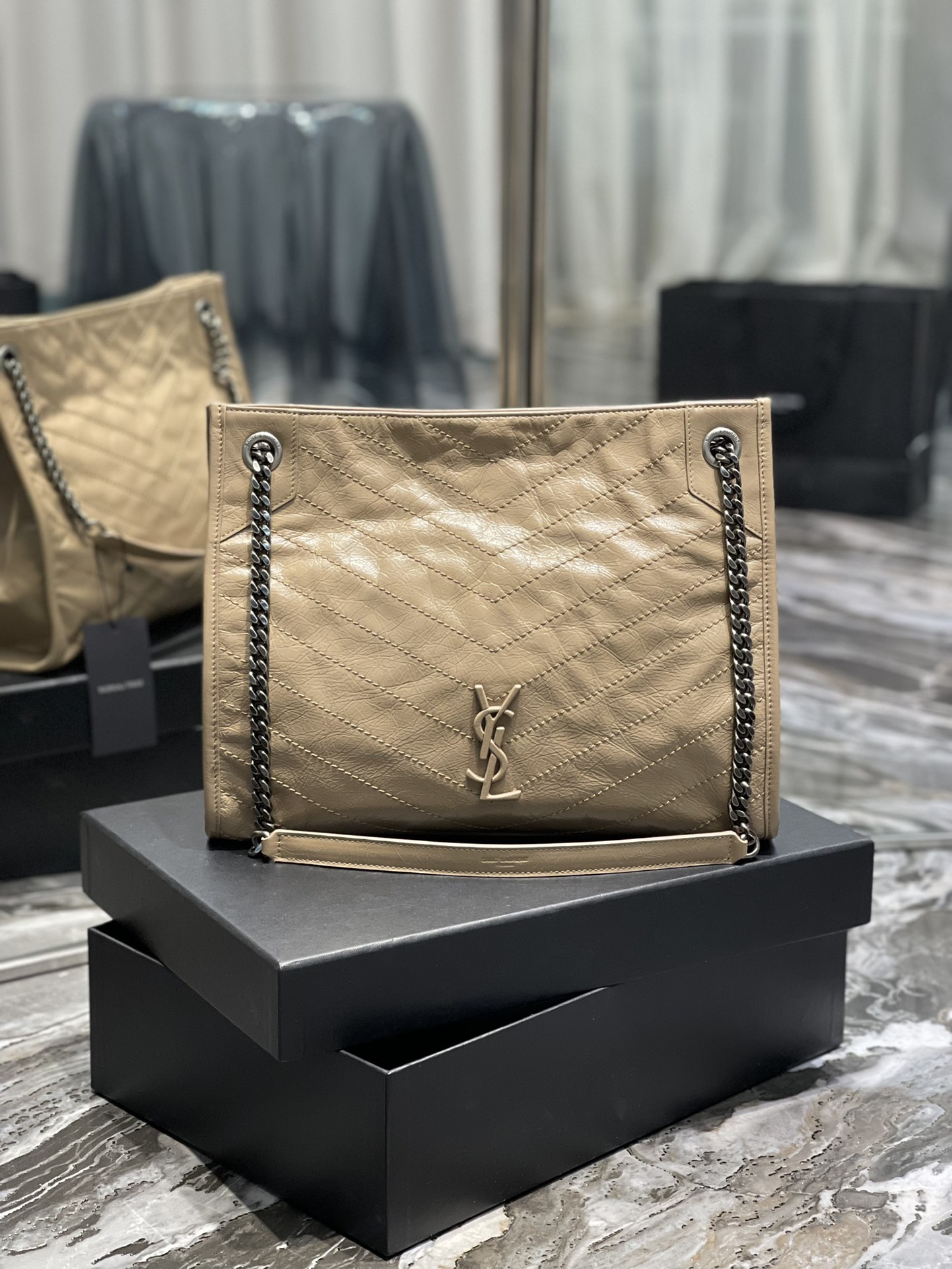 （七色）SAINT LAURENT 圣罗兰 YSL Niki 托特包TOTE 斜挎包 单肩包  购物袋 591226/589951/577999/577998/