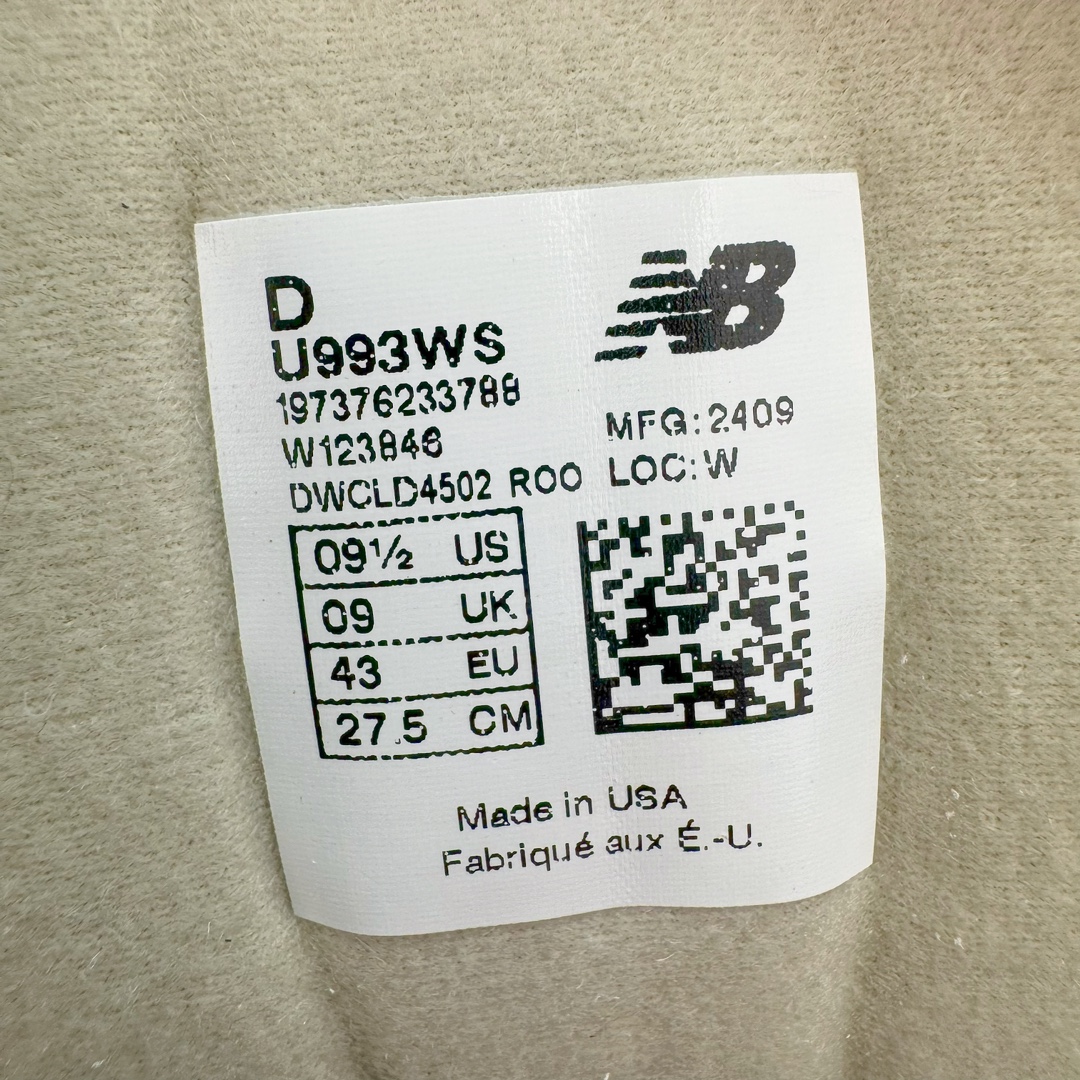  新版 New Balance NB993  低筒 潮流百搭 复古跑鞋 休闲鞋 运动鞋 男鞋  波鞋 米白 U993WS