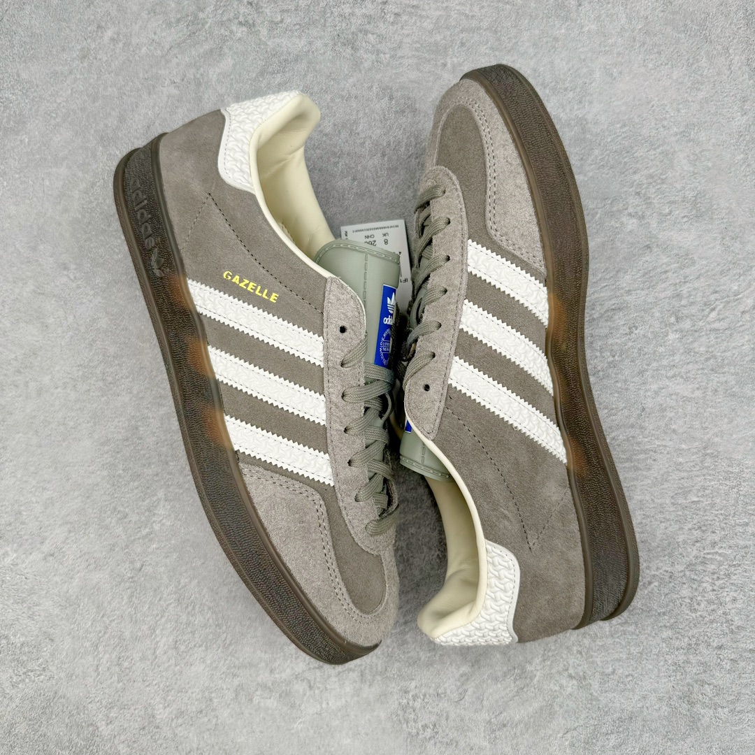  Adidas Originals Gazelle Indoor  低筒 瞪羚室内 复古板鞋 德训休闲鞋 波鞋 男鞋 女鞋  灰白 IF1807
