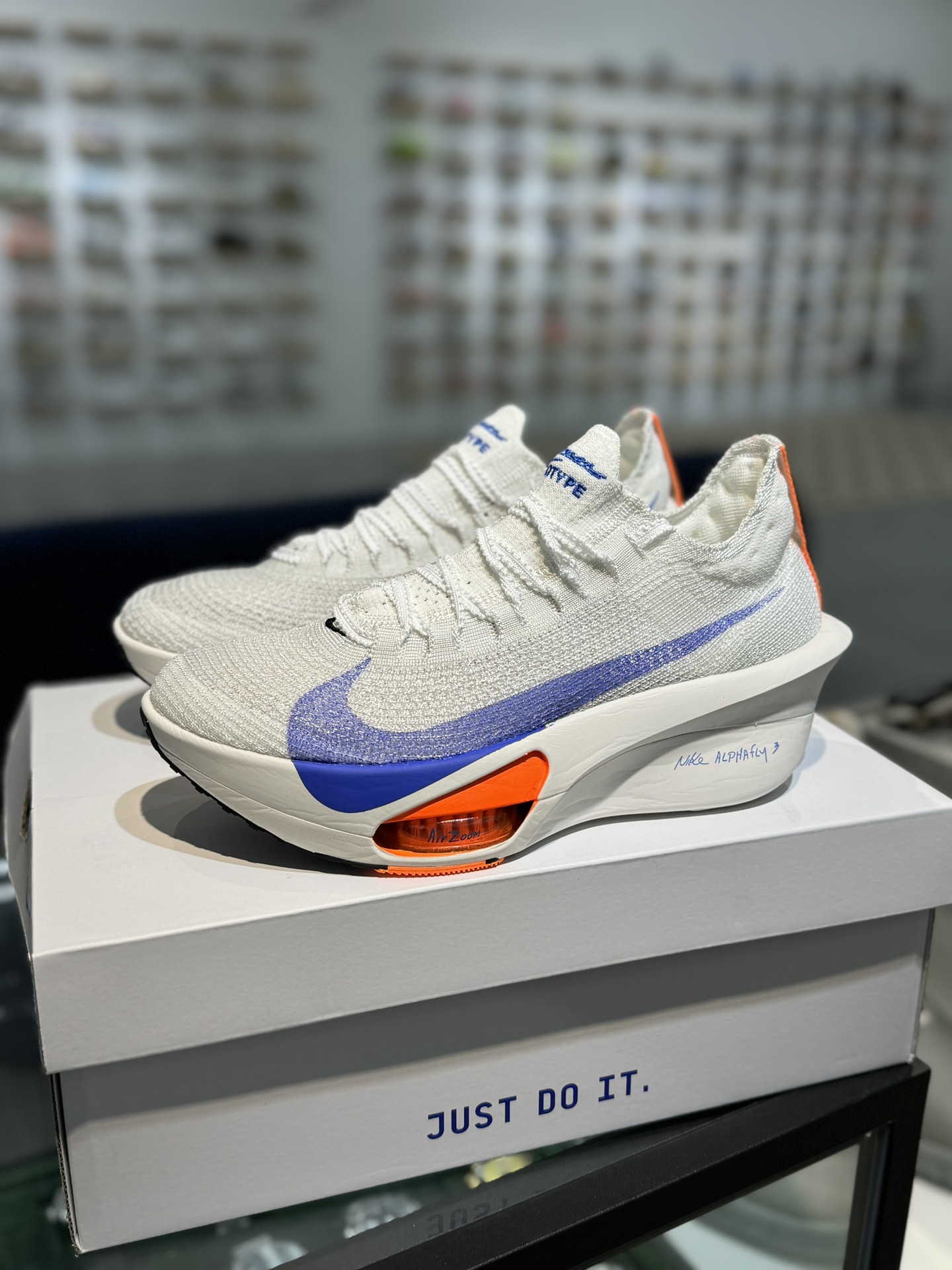  Air Zoom Alphafly NEXT% 3  低筒 减震防滑 马拉松 气垫运动鞋 跑步鞋 男鞋 女鞋 波鞋 白蓝 HF7356-900