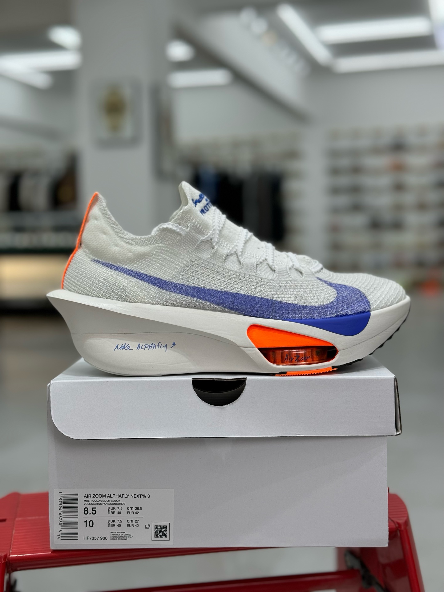  Air Zoom Alphafly NEXT% 3  低筒 减震防滑 马拉松 气垫运动鞋 跑步鞋 男鞋 女鞋 波鞋 白蓝 HF7356-900