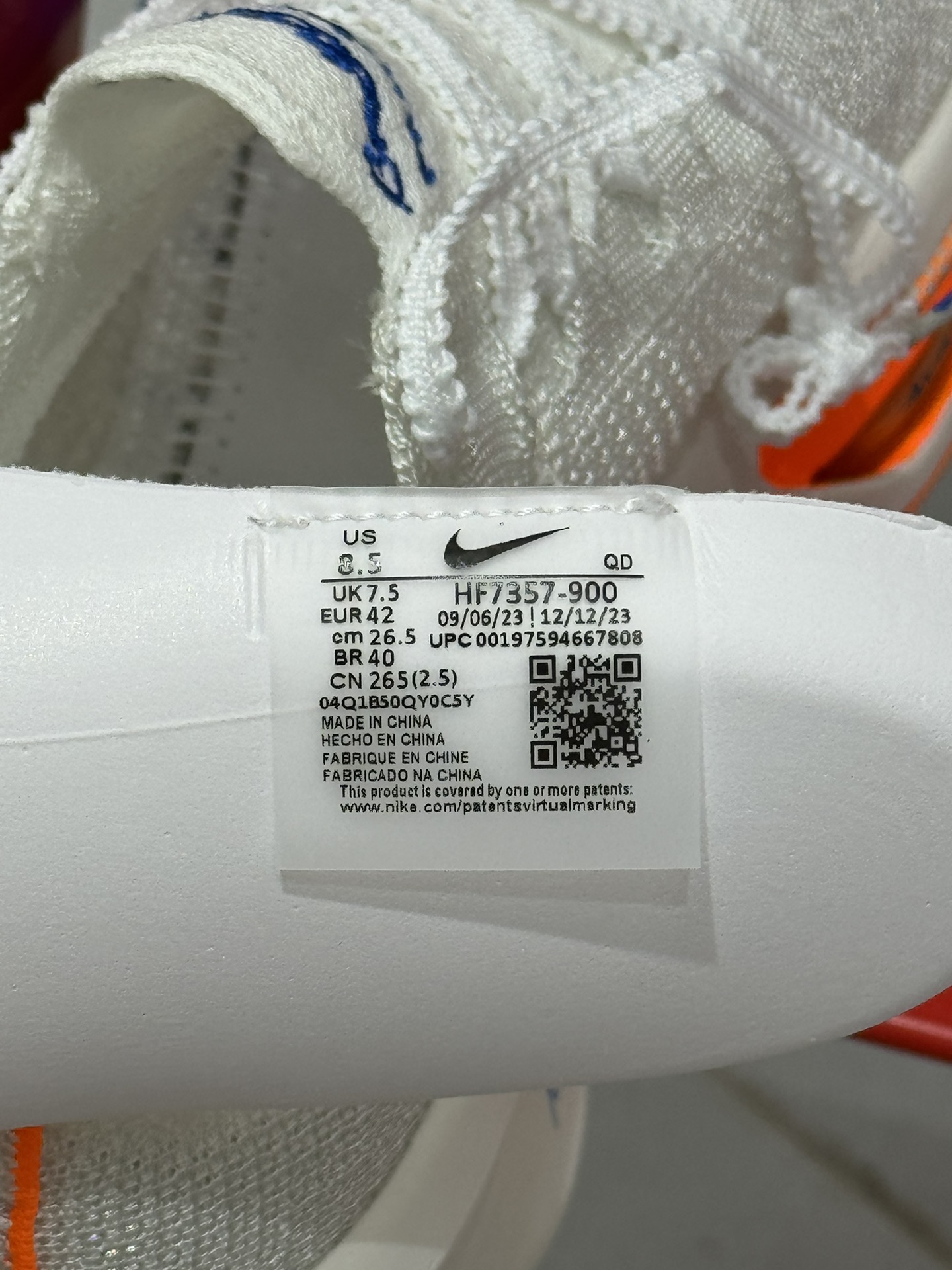  Air Zoom Alphafly NEXT% 3  低筒 减震防滑 马拉松 气垫运动鞋 跑步鞋 男鞋 女鞋 波鞋 白蓝 HF7356-900