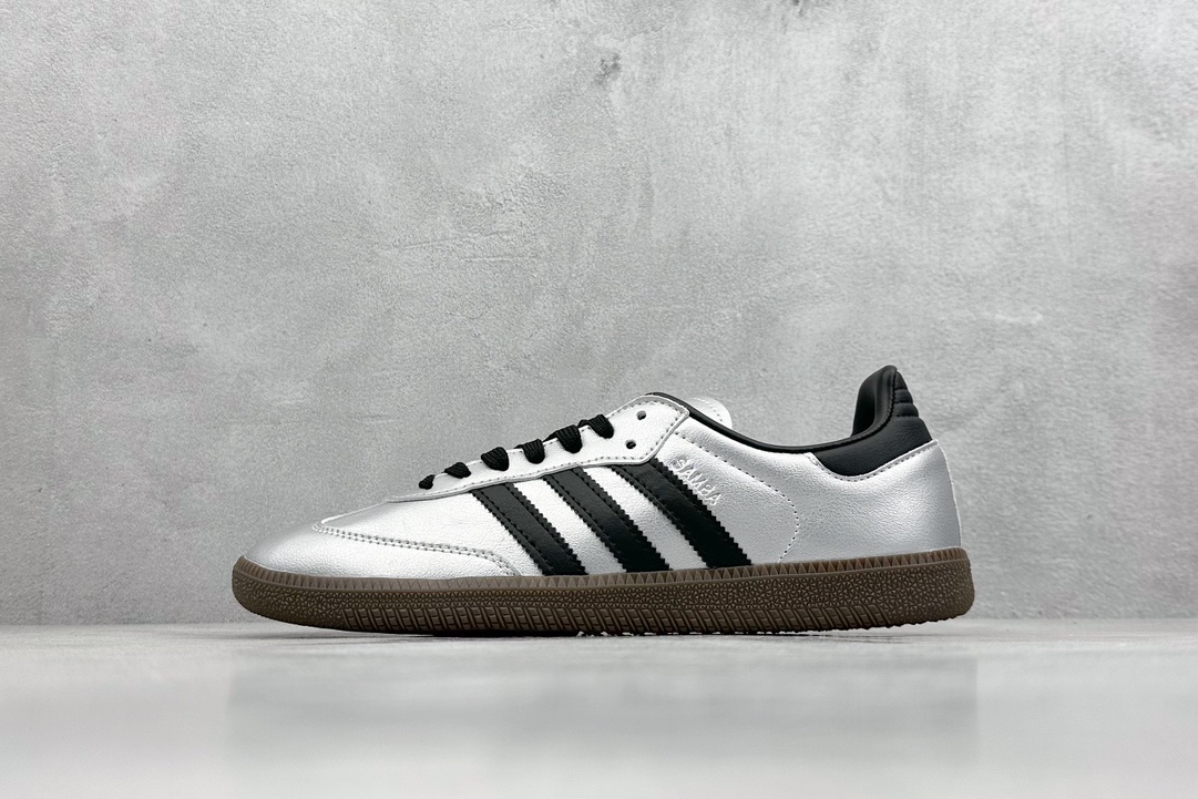  Adidas Originals Samba OG  低筒 德训鞋 复古板鞋 休闲鞋  波鞋 男鞋 女鞋  银黑色 JI4218 