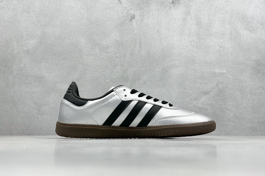  Adidas Originals Samba OG  低筒 德训鞋 复古板鞋 休闲鞋  波鞋 男鞋 女鞋  银黑色 JI4218 