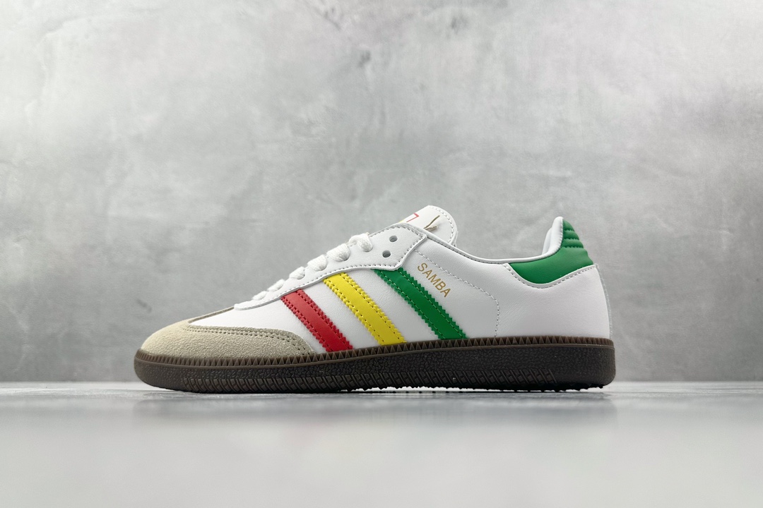  Adidas Originals Samba OG  低筒 德训鞋 复古板鞋 休闲鞋  波鞋 男鞋 女鞋 红绿黄三杠 IH3118