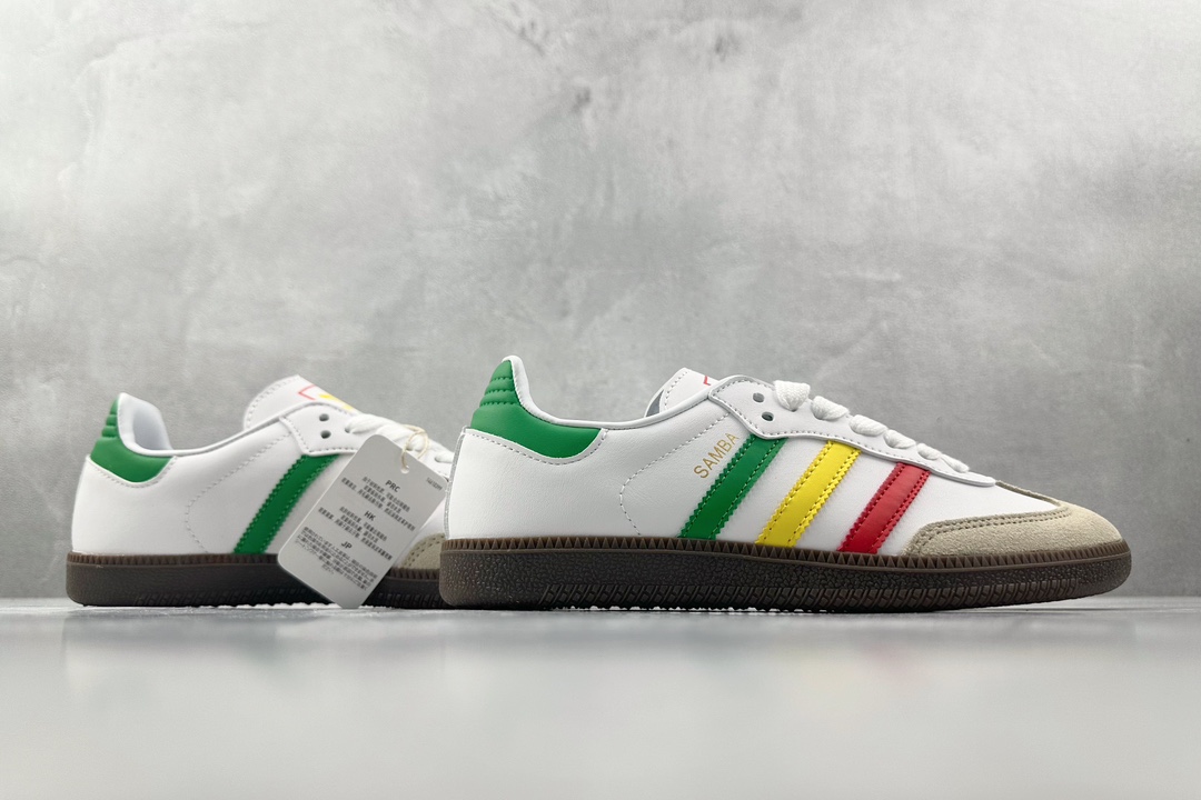  Adidas Originals Samba OG  低筒 德训鞋 复古板鞋 休闲鞋  波鞋 男鞋 女鞋 红绿黄三杠 IH3118