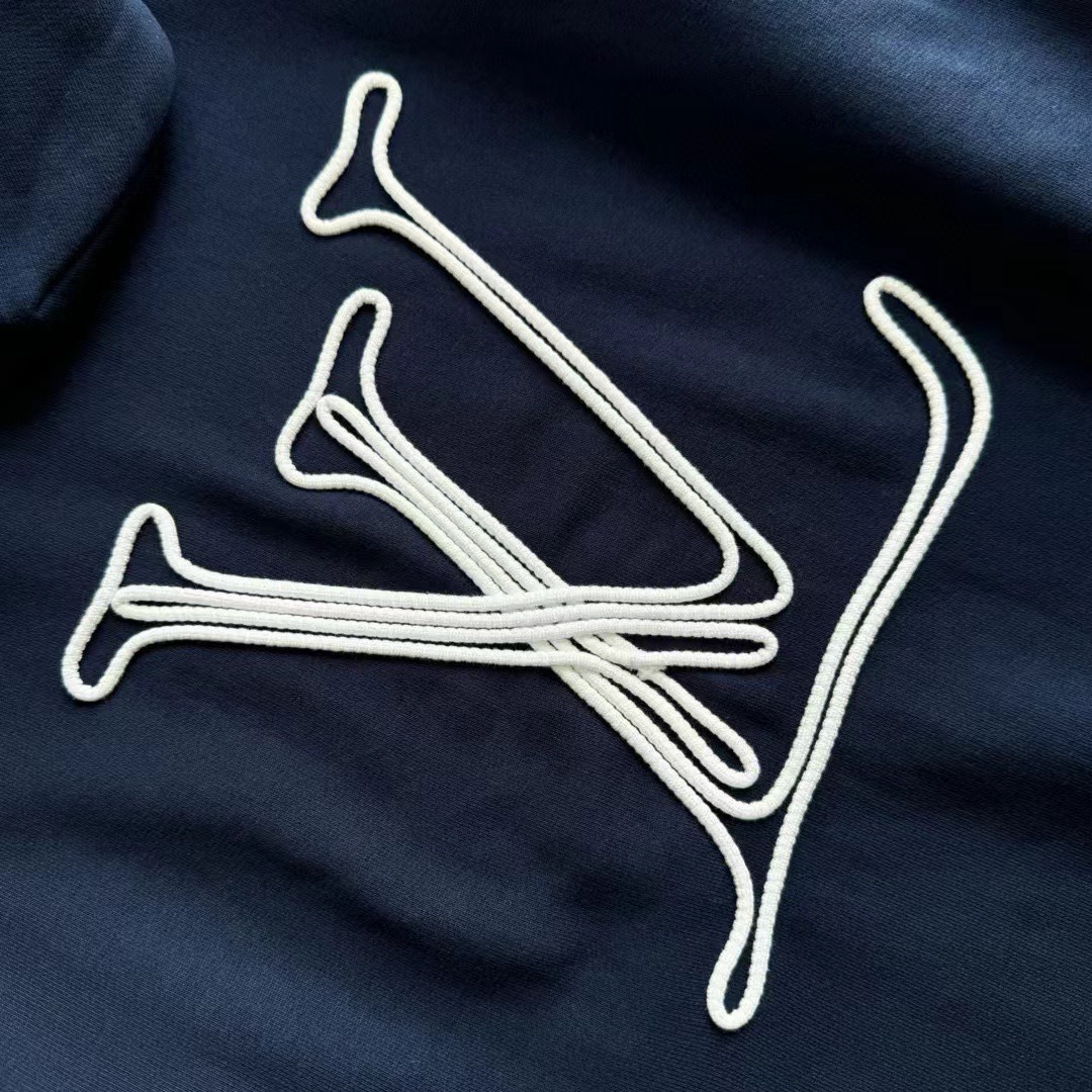  LOUIS VUITTON 路易威登 SS24 LOGO 图案 抽绳 长袖 外套 秋冬款 蓝色 1AFR32