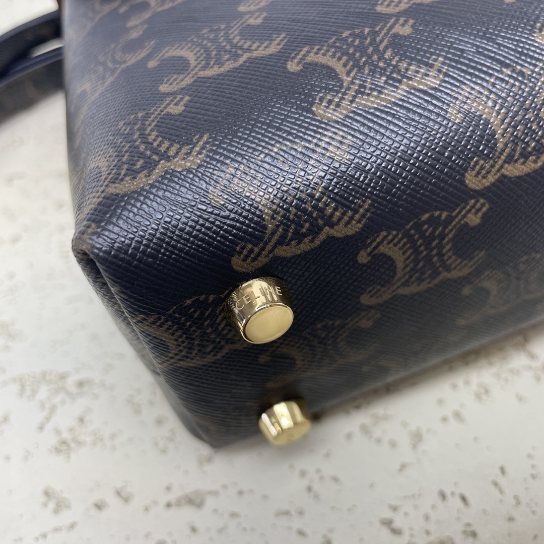  CELINE 赛琳 TEEN NINO LODO 凯旋门 经典老花满印 可调节肩带 黄褐色 腋下包 手提包 单肩包 斜挎包 棕色 118112FRH-04LU