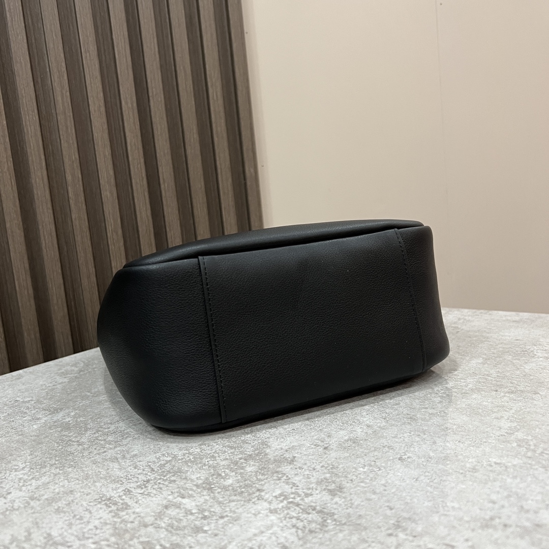  SAINT LAURENT 圣罗兰 YSL LE5A7 Hobo 复古  金色logo 牛皮 流浪包斜挎包 单肩包 中号/小号 女款 黑色713938-AAAUQ-1000