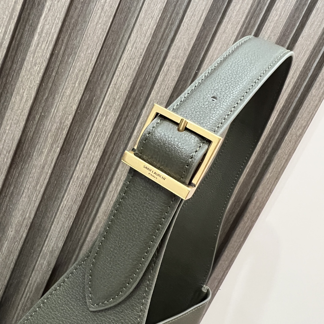  SAINT LAURENT 圣罗兰 YSL LE5A7 Hobo 复古  金色logo 牛皮 流浪包斜挎包 单肩包 小号 女款 苔藓绿 713938-AAAUQ-3212