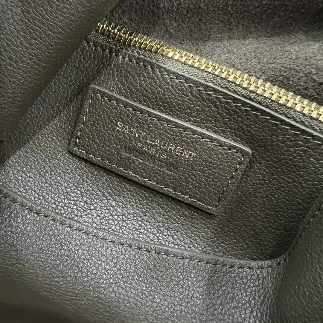  SAINT LAURENT 圣罗兰 YSL LE5A7 Hobo 复古  金色logo 牛皮 流浪包斜挎包 单肩包 小号 女款 苔藓绿 713938-AAAUQ-3212