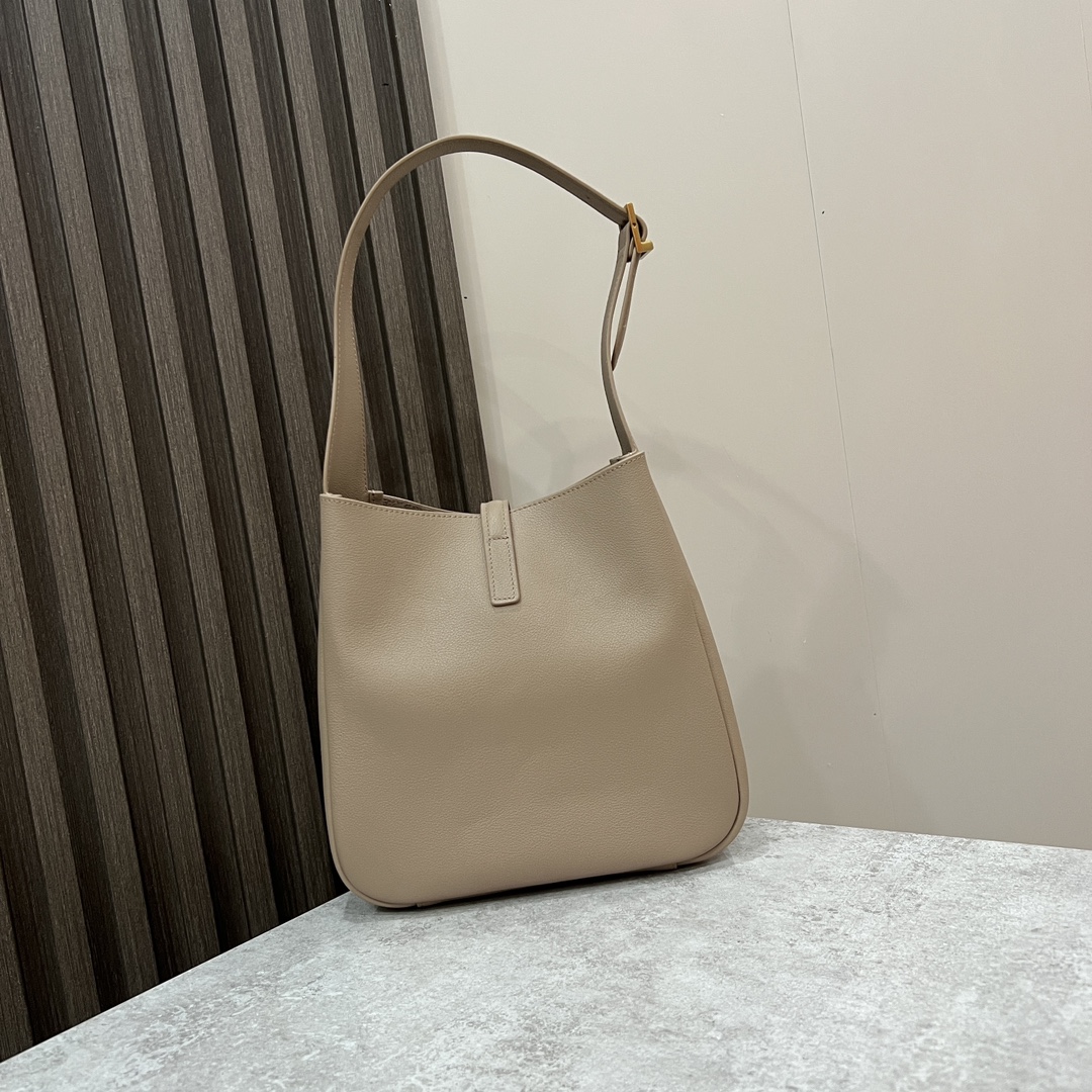  SAINT LAURENT 圣罗兰 YSL LE5A7 Hobo 复古  金色logo 牛皮 流浪包斜挎包 单肩包 小号 女款 灰色  713938-AAAUQ-1722
