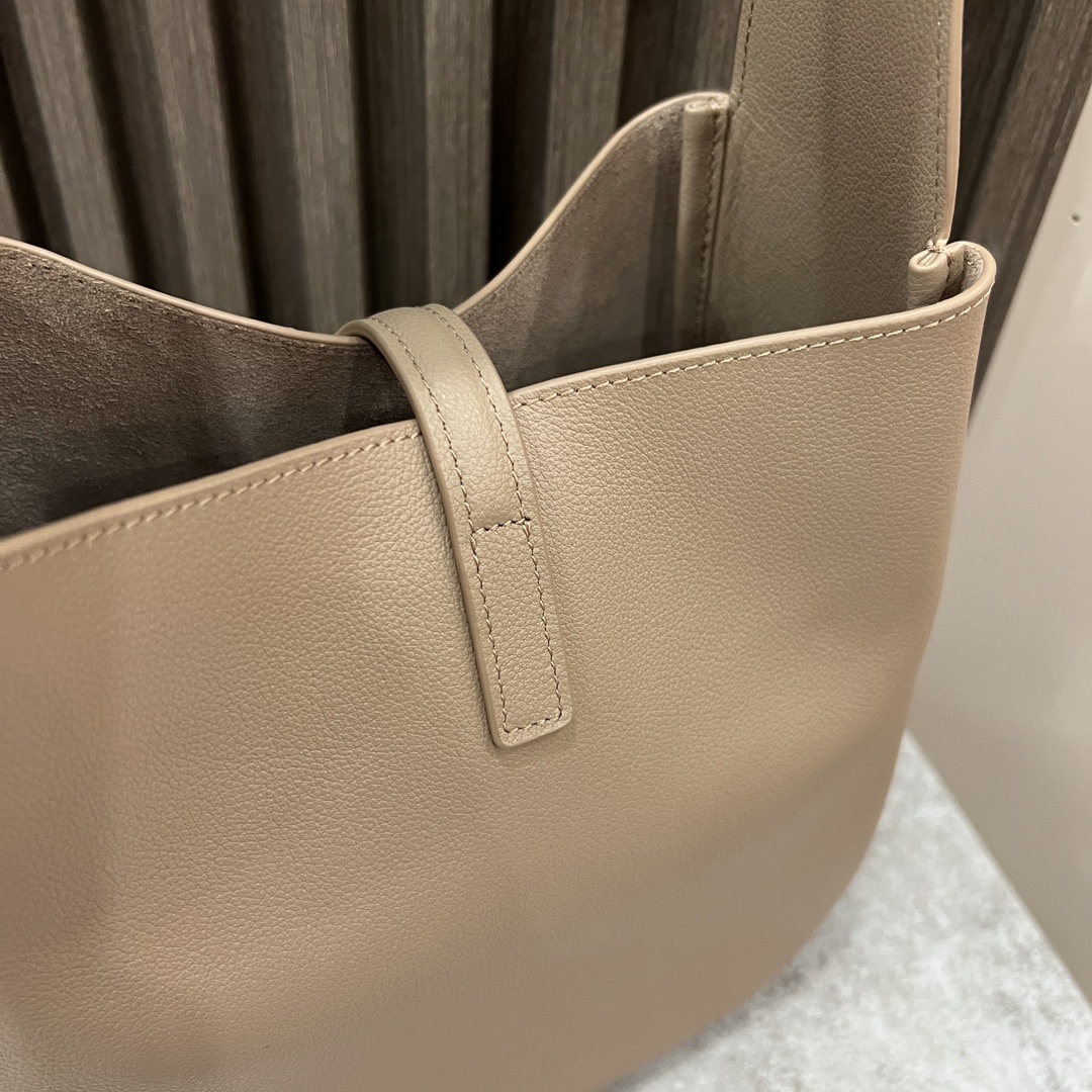  SAINT LAURENT 圣罗兰 YSL LE5A7 Hobo 复古  金色logo 牛皮 流浪包斜挎包 单肩包 小号 女款 灰色  713938-AAAUQ-1722