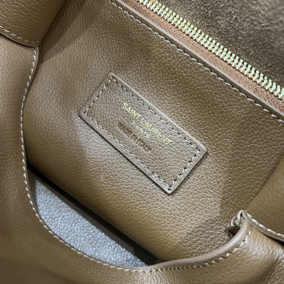  SAINT LAURENT 圣罗兰 YSL LE5A7 Hobo 复古  金色logo 牛皮 流浪包斜挎包 单肩包 小号 女款 狐狸棕色 713938-AAAUQ-2536