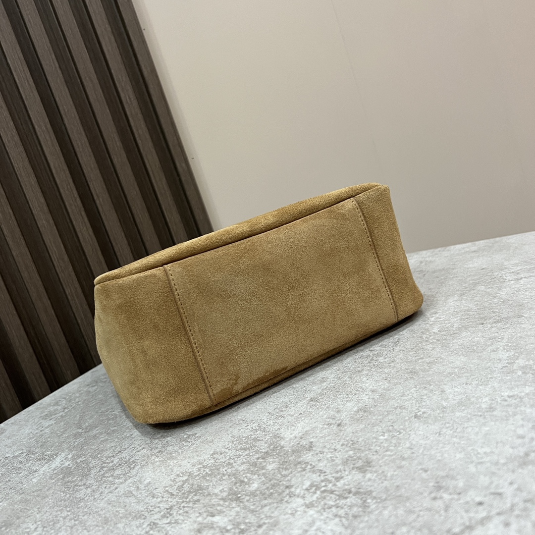  SAINT LAURENT 圣罗兰 YSL LE5A7 Hobo 复古  金色logo 牛皮 流浪包斜挎包 单肩包 小号 女款 大麦棕色