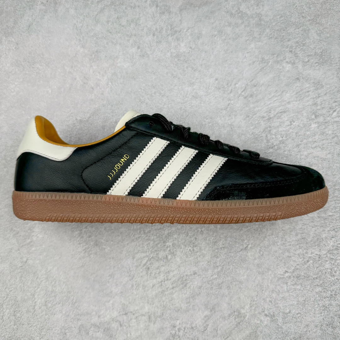 头层皮  jjjjound  adidas originals Samba OG 桑巴 平底鞋 低筒 复古板鞋 休闲鞋 男鞋 女鞋 波鞋  黑色 ID8707 