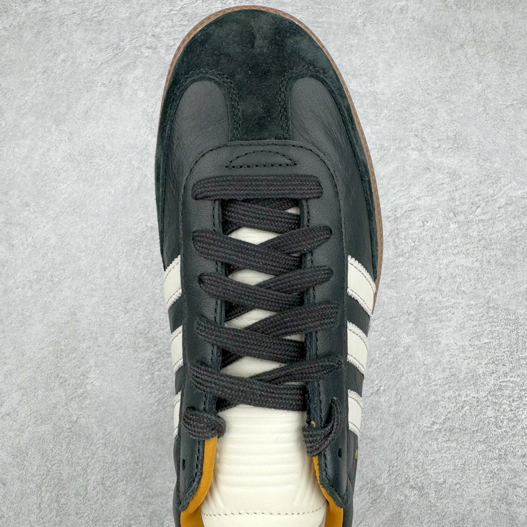 头层皮  jjjjound  adidas originals Samba OG 桑巴 平底鞋 低筒 复古板鞋 休闲鞋 男鞋 女鞋 波鞋  黑色 ID8707 