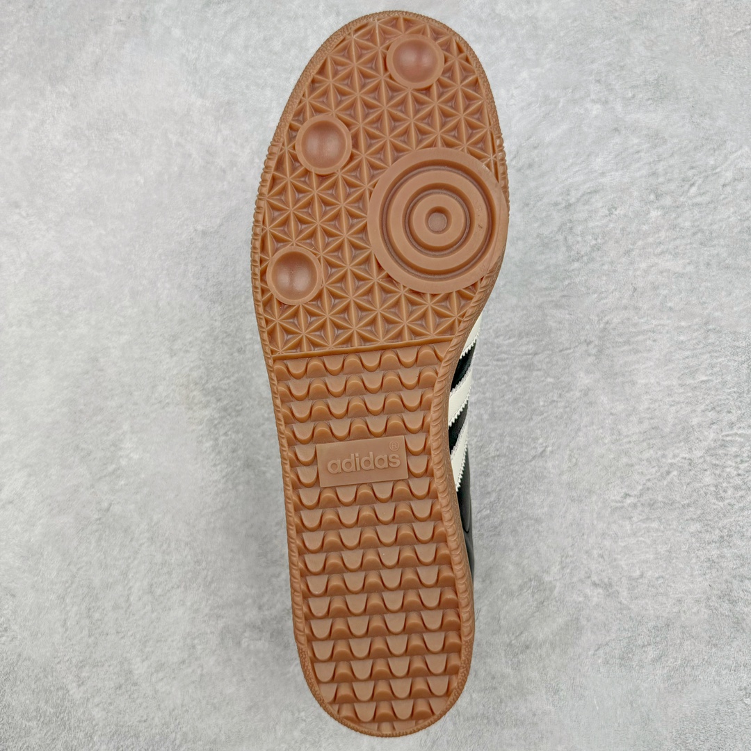 头层皮  jjjjound  adidas originals Samba OG 桑巴 平底鞋 低筒 复古板鞋 休闲鞋 男鞋 女鞋 波鞋  黑色 ID8707 