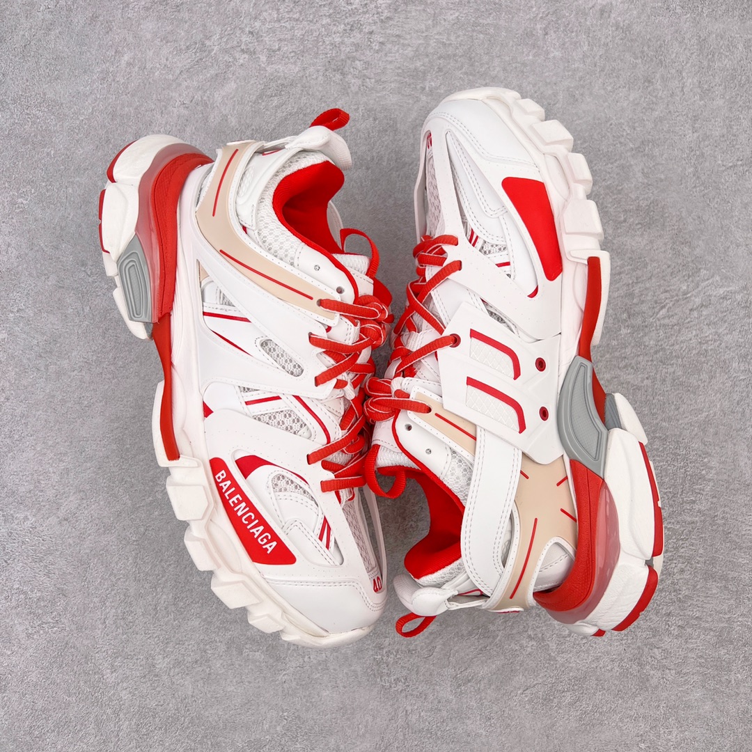   Balenciaga 巴黎世家 Track 1.0  舒适百搭 老爹鞋 运动 复古板鞋 休闲鞋 男鞋 女鞋  白红 542023W3AC16690