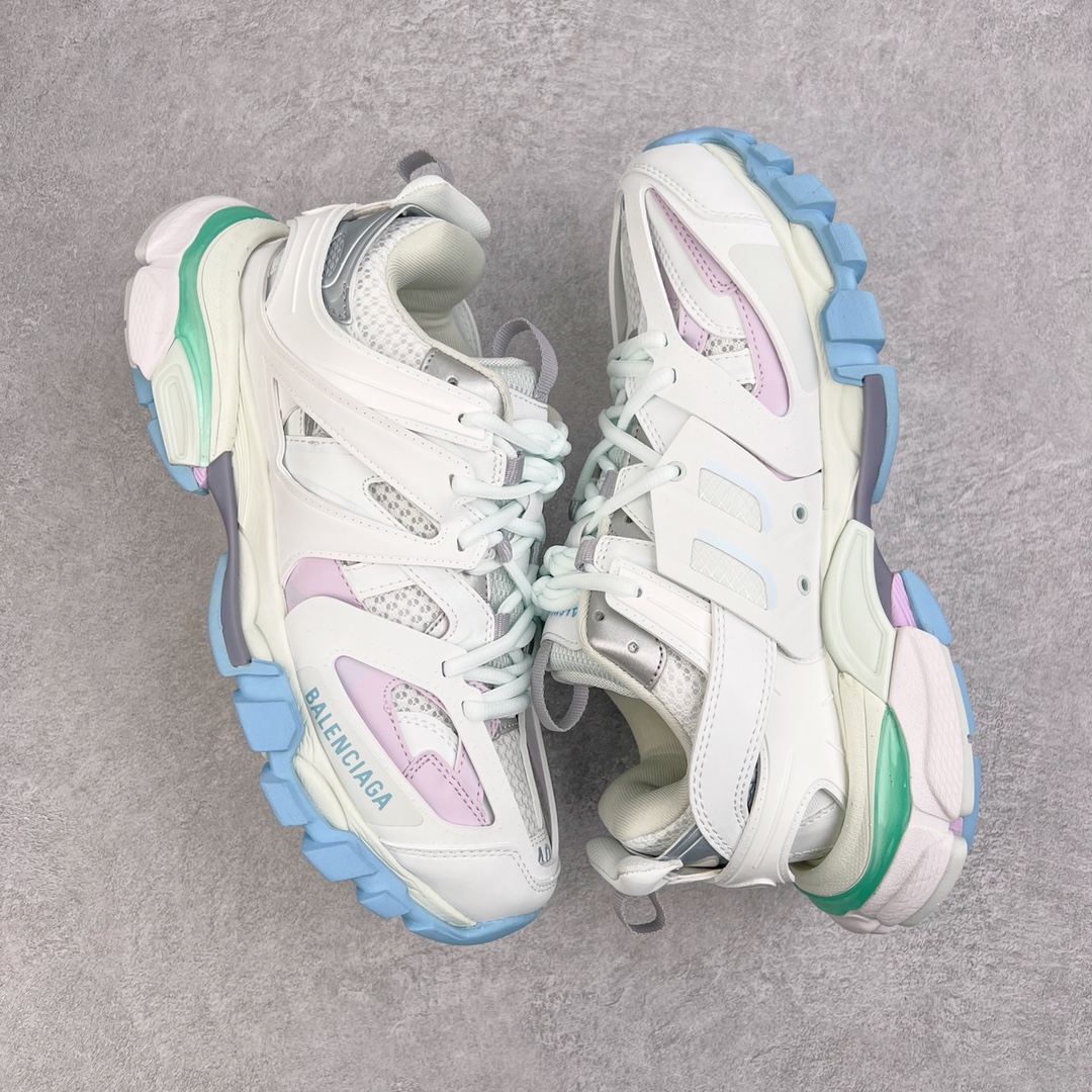  Balenciaga 巴黎世家 Track 1.0  舒适百搭 老爹鞋 运动 复古板鞋 休闲鞋 男鞋 女鞋  白粉蓝 542436W3AC49045