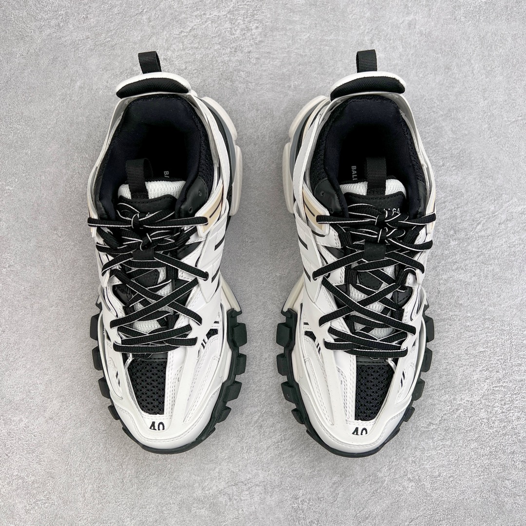  Balenciaga 巴黎世家 Track 1.0  舒适百搭 老爹鞋 运动 复古板鞋 休闲鞋 男鞋 女鞋   米白黑拼色 做旧 542023W1GC49010