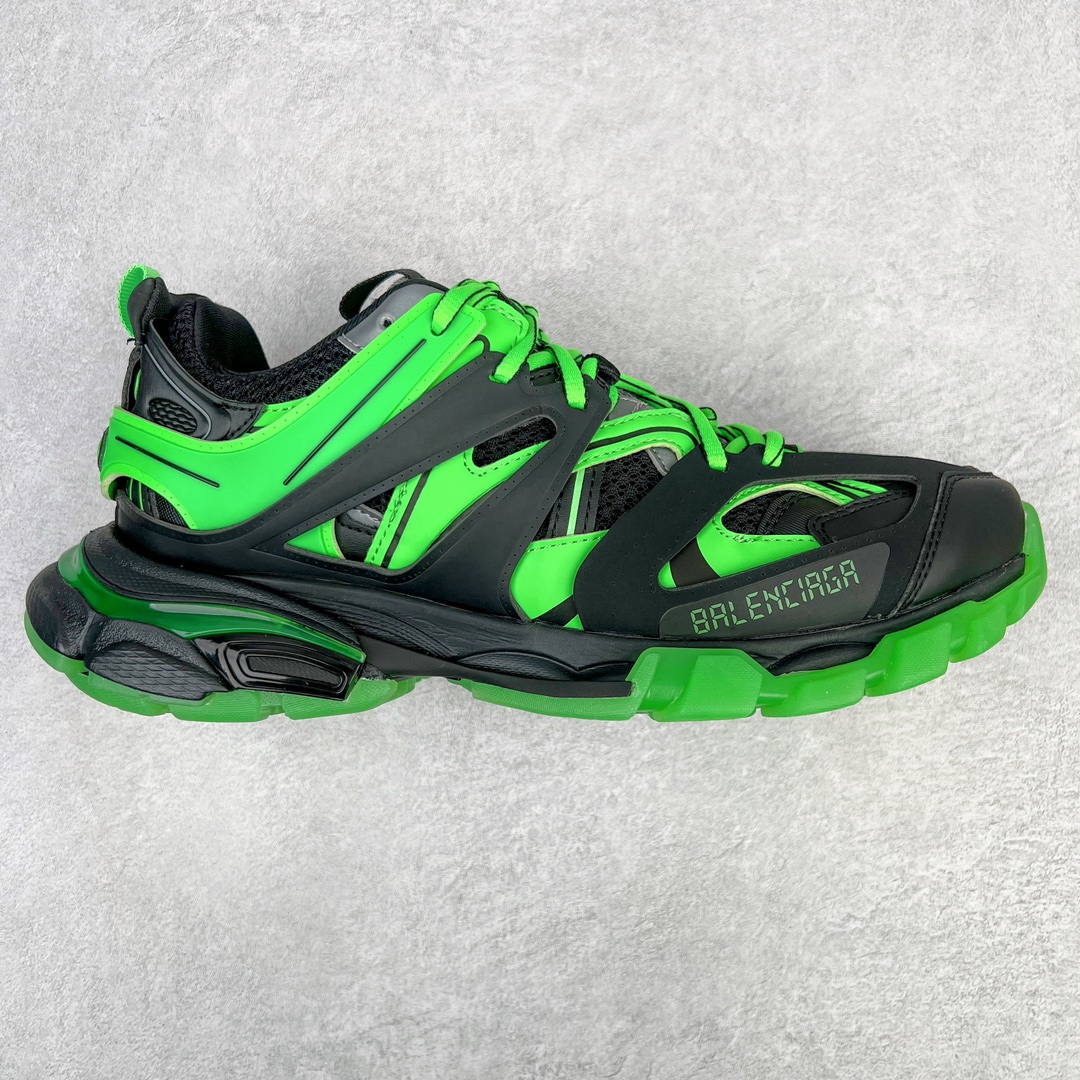 Balenciaga 巴黎世家 Track 1.0  舒适百搭 老爹鞋 运动 复古板鞋 休闲鞋 男鞋 女鞋  黑绿色 542023W3RL11035
