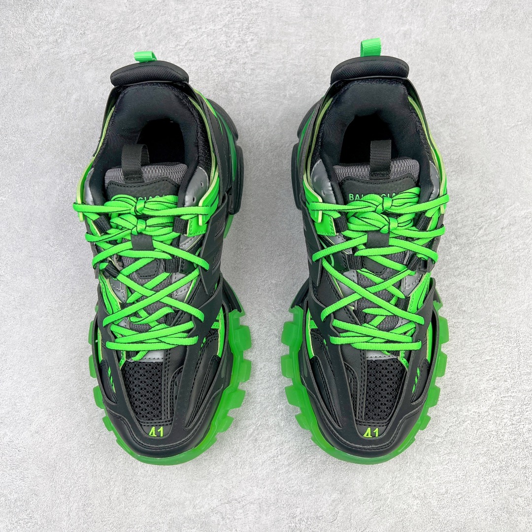  Balenciaga 巴黎世家 Track 1.0  舒适百搭 老爹鞋 运动 复古板鞋 休闲鞋 男鞋 女鞋  黑绿色 542023W3RL11035