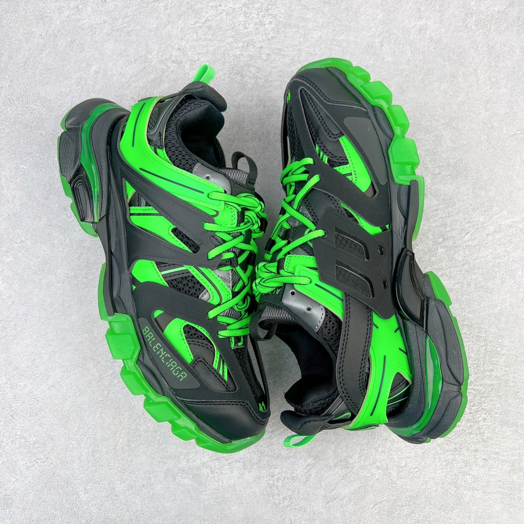  Balenciaga 巴黎世家 Track 1.0  舒适百搭 老爹鞋 运动 复古板鞋 休闲鞋 男鞋 女鞋  黑绿色 542023W3RL11035