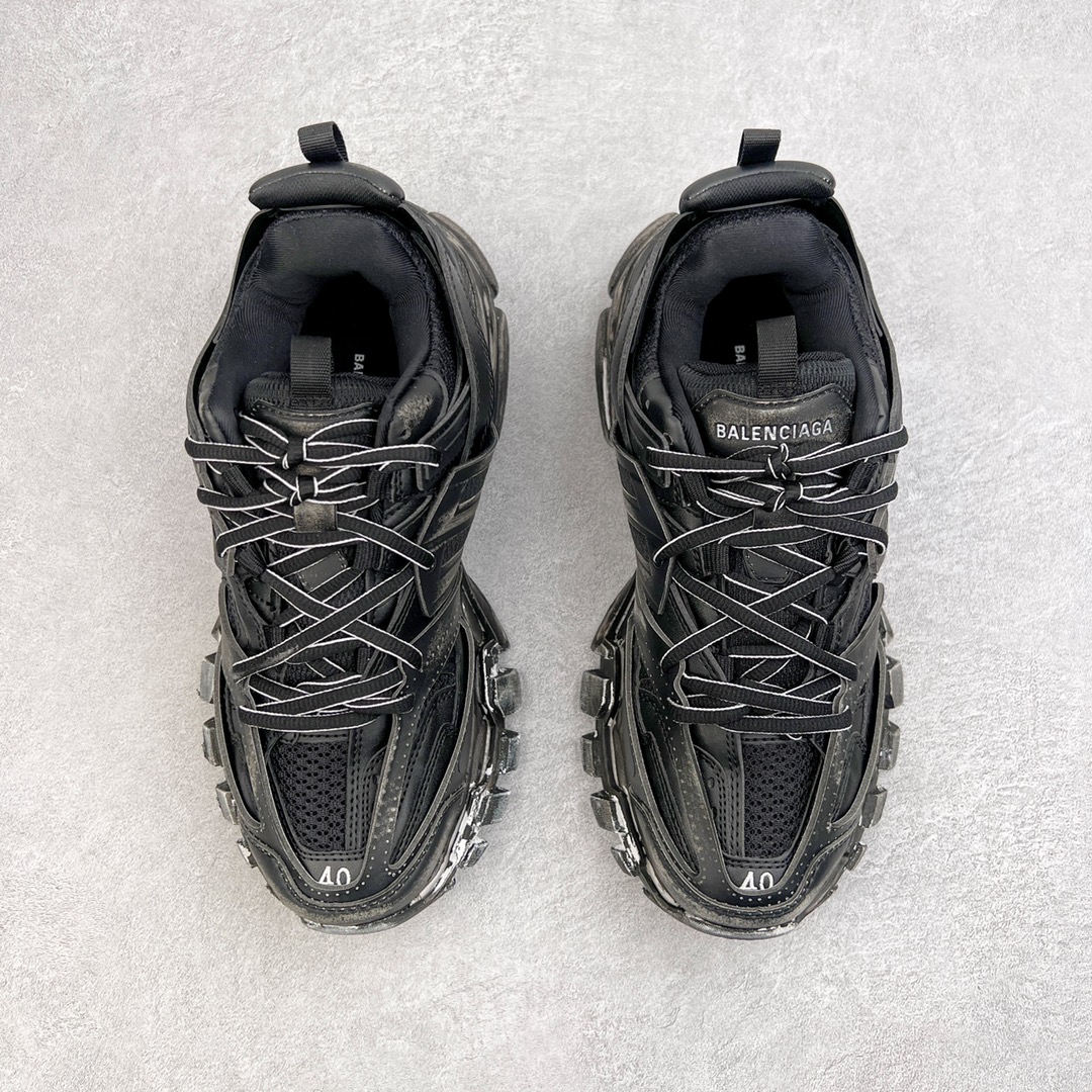   Balenciaga 巴黎世家 Track 1.0  舒适百搭 老爹鞋 运动 复古板鞋 休闲鞋 男鞋 女鞋  黑色 做旧 542023W3CN21000