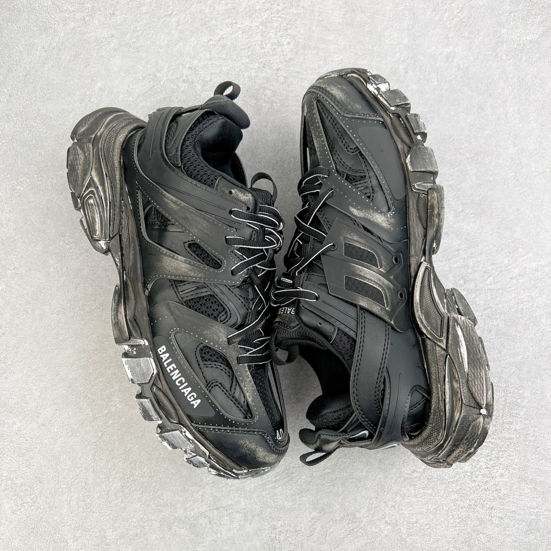   Balenciaga 巴黎世家 Track 1.0  舒适百搭 老爹鞋 运动 复古板鞋 休闲鞋 男鞋 女鞋  黑色 做旧 542023W3CN21000