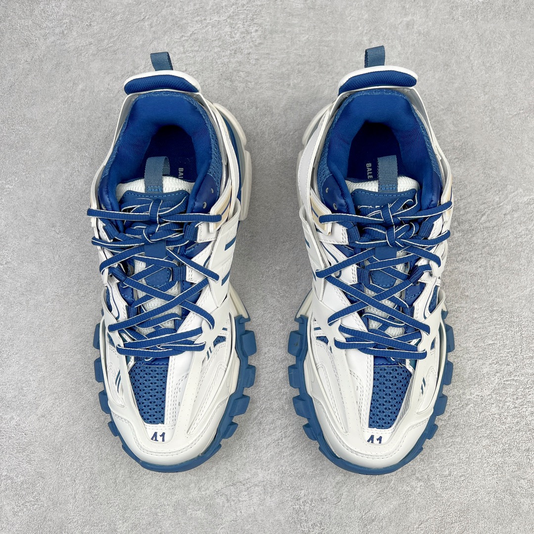   Balenciaga 巴黎世家 Track 1.0  舒适百搭 老爹鞋 运动 复古板鞋 休闲鞋 男鞋 女鞋  白蓝 做旧 542436W1GC49050