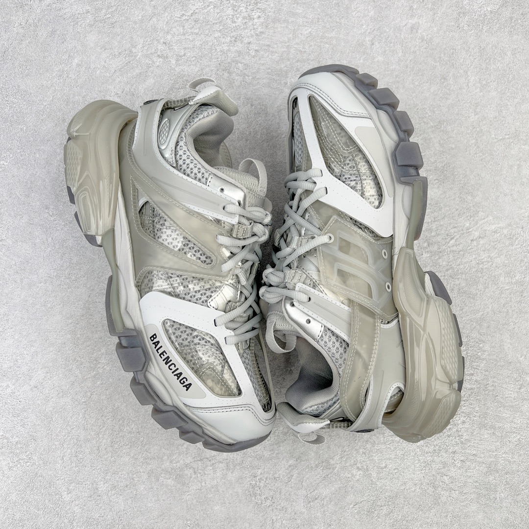 Balenciaga 巴黎世家 Track 1.0  Clear So 舒适百搭 老爹鞋 运动 复古板鞋 休闲鞋 男鞋 女鞋 透明底 灰白  647742W3BM41200