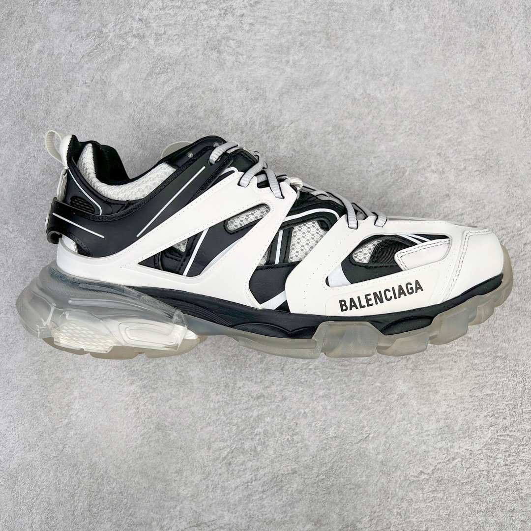  Balenciaga 巴黎世家 Track 1.0  Clear So 舒适百搭 老爹鞋 运动 复古板鞋 休闲鞋 男鞋 女鞋 透明底  黑白拼色 647742W3BZ29010