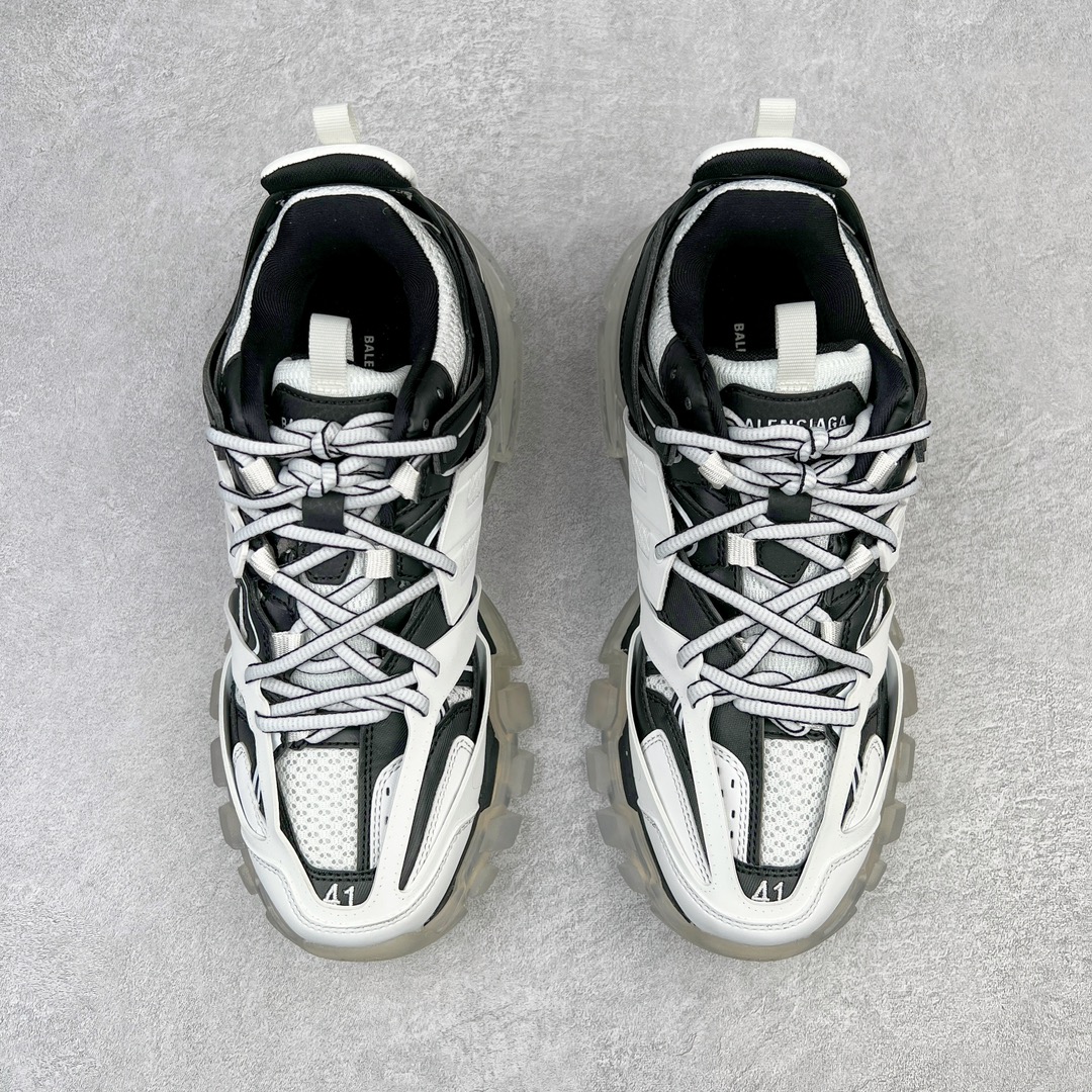  Balenciaga 巴黎世家 Track 1.0  Clear So 舒适百搭 老爹鞋 运动 复古板鞋 休闲鞋 男鞋 女鞋 透明底  黑白拼色 647742W3BZ29010