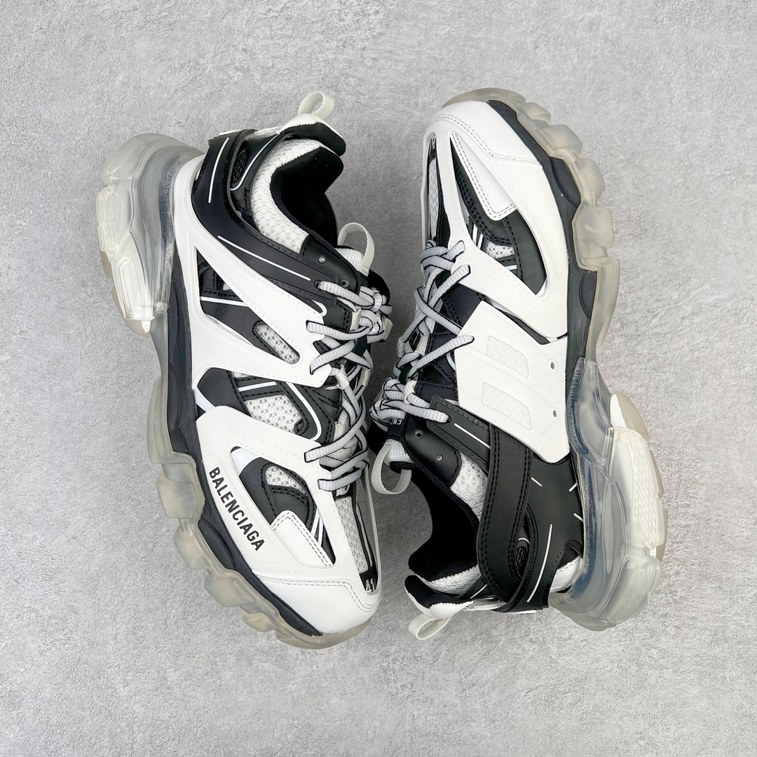 Balenciaga 巴黎世家 Track 1.0  Clear So 舒适百搭 老爹鞋 运动 复古板鞋 休闲鞋 男鞋 女鞋 透明底  黑白拼色 647742W3BZ29010