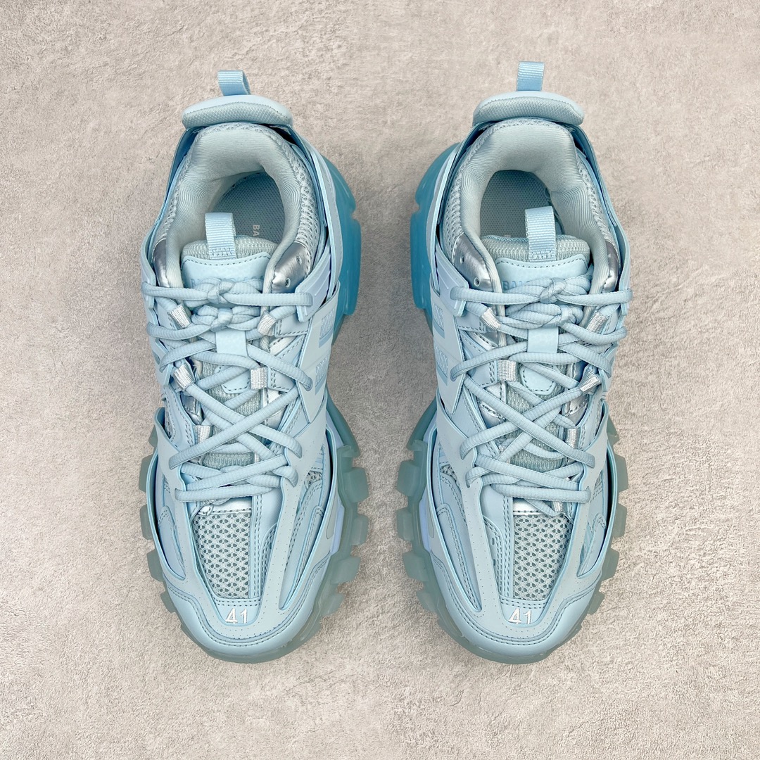 Balenciaga 巴黎世家 Track 1.0  Clear So 舒适百搭 老爹鞋 运动 复古板鞋 休闲鞋 男鞋 女鞋 透明底  蓝色 647741W3BM24200