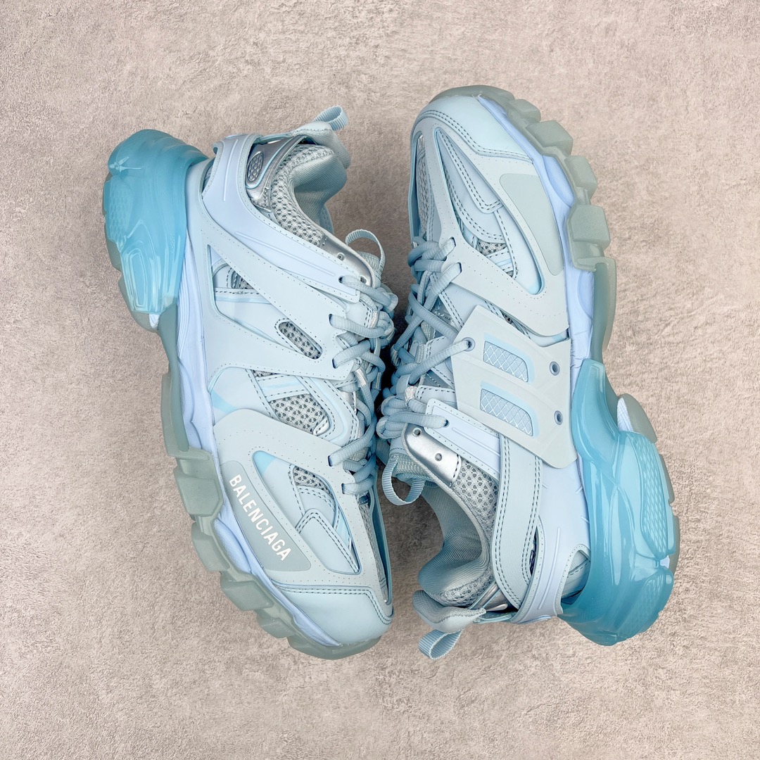 Balenciaga 巴黎世家 Track 1.0  Clear So 舒适百搭 老爹鞋 运动 复古板鞋 休闲鞋 男鞋 女鞋 透明底  蓝色 647741W3BM24200