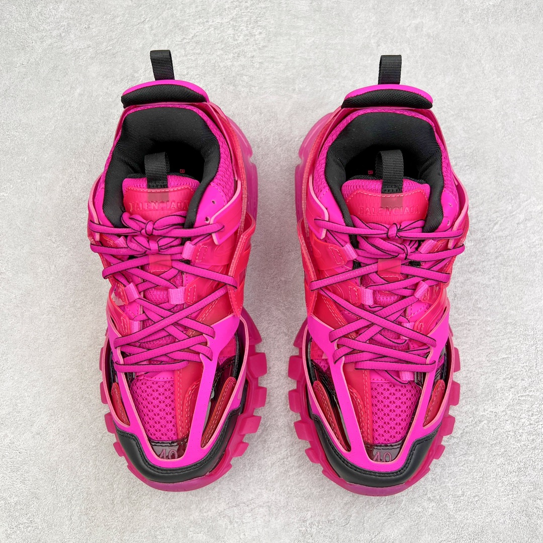 Balenciaga 巴黎世家 Track 1.0  Clear So 舒适百搭 老爹鞋 运动 复古板鞋 休闲鞋 男鞋 女鞋 透明底 深粉色 647741W3BM55510
